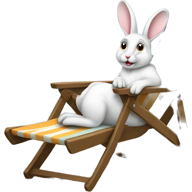 rabbit sitting deckchair emoji