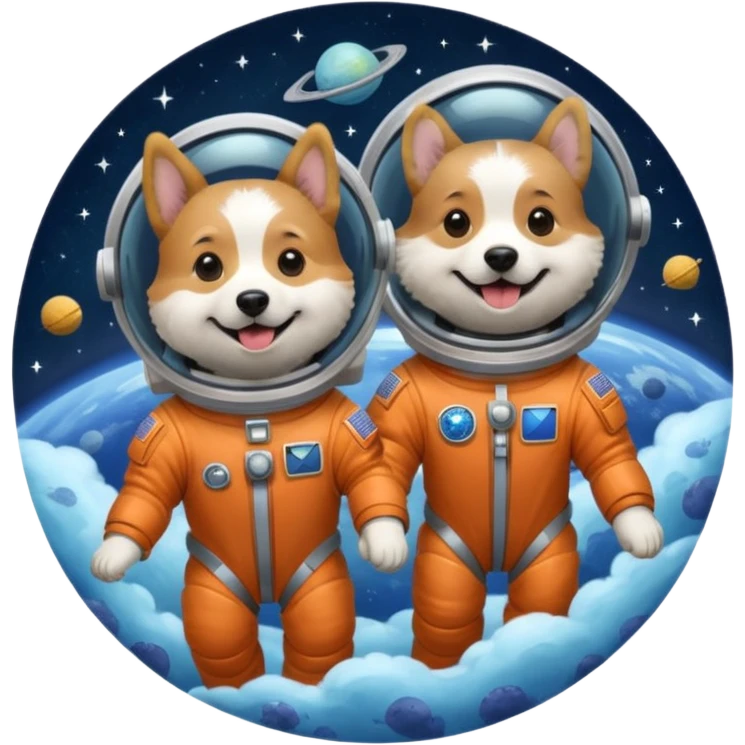 dogs in space emoji