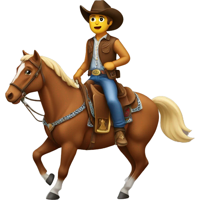 cowboy riding a horse  emoji