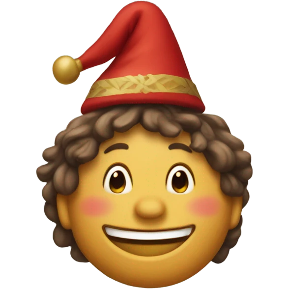 Tió de Nadal (trunk with a happy face) emoji