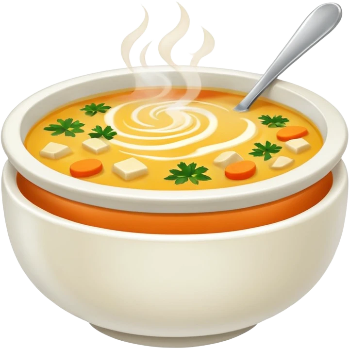 yummy soup in bowl emoji