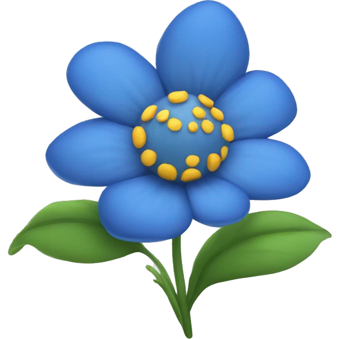 beautiful blue flower emoji