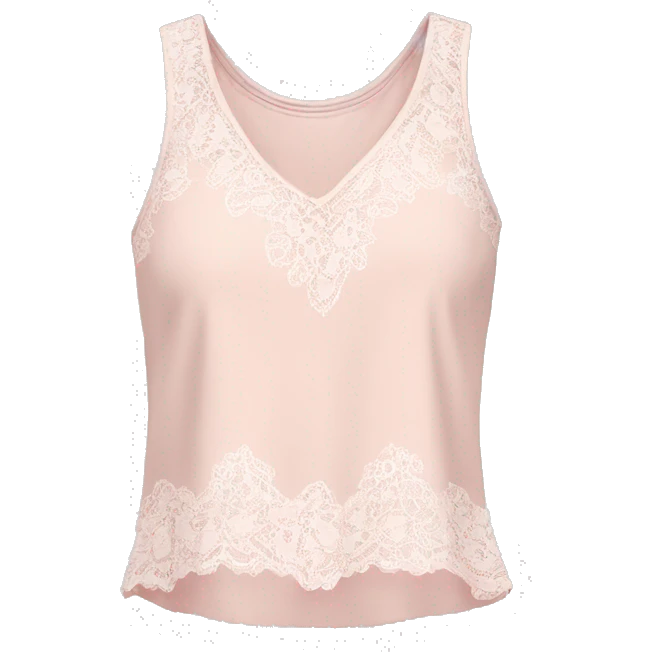 light pink top with lace emoji