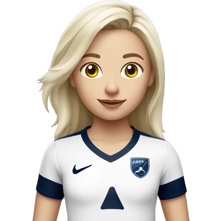 tottenham kit on blonde girl emoji
