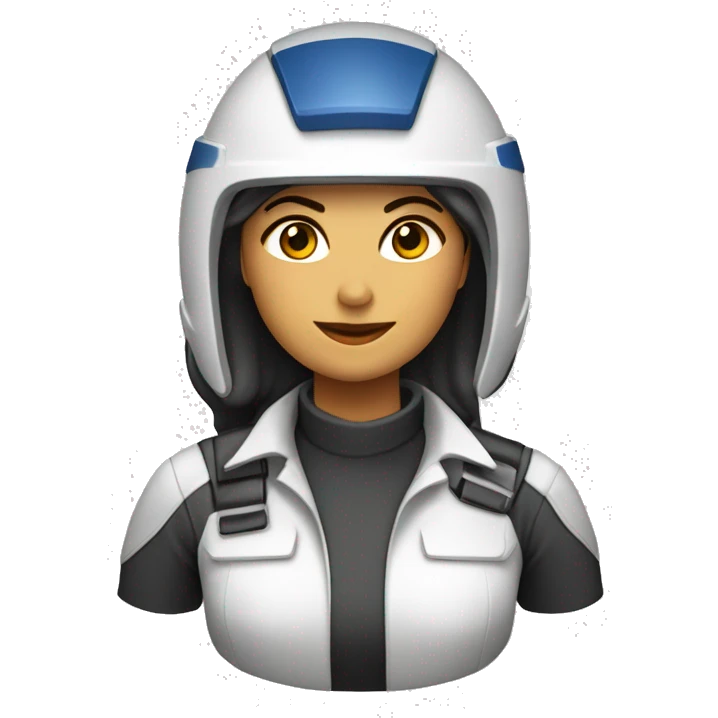 capacete de segurança branco mulher emoji