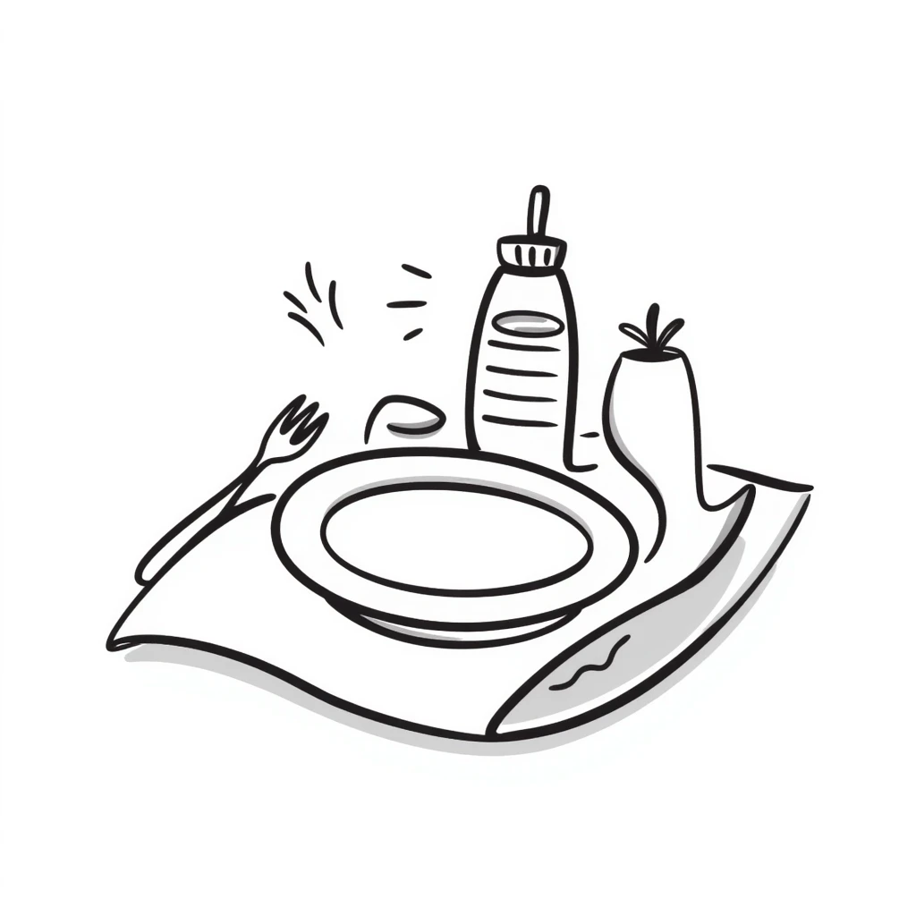 step avanzato di una dieta, disegno su carta bianca, isolated on white background emoji