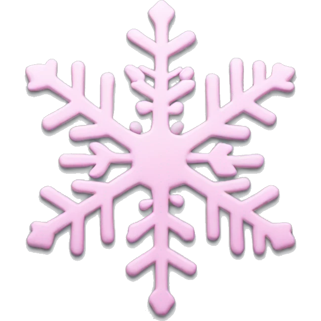 pastel pink snowflake  emoji