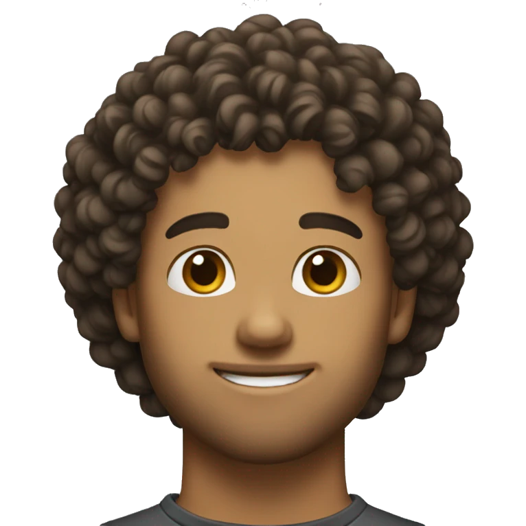 guy with a curly hair like me emoji