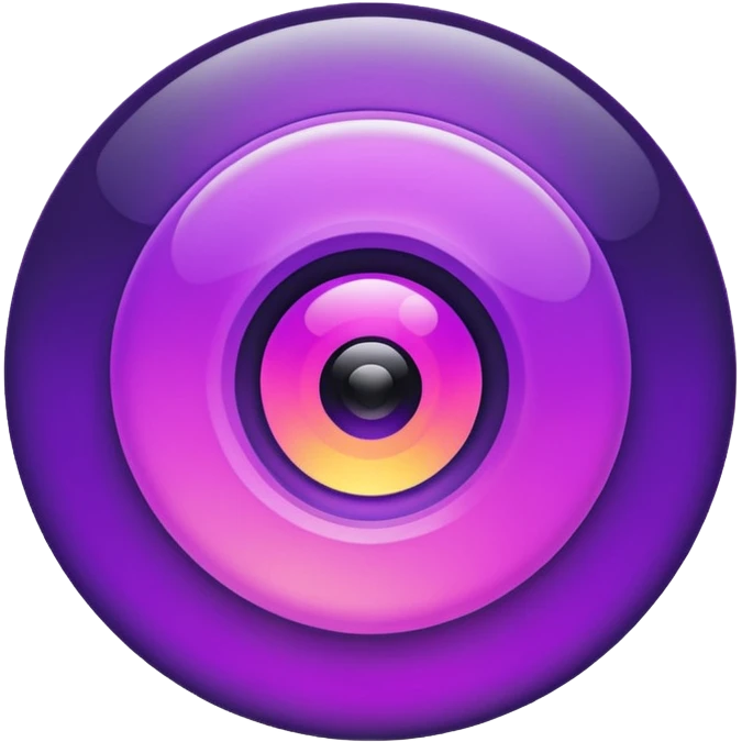 A circle with a thermal camera effect, purple color emoji