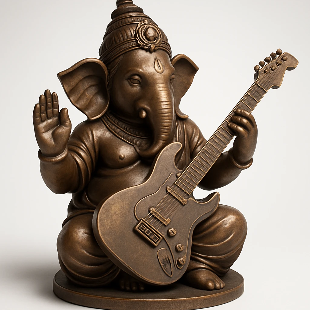 ganesh idol with guitar  emoji