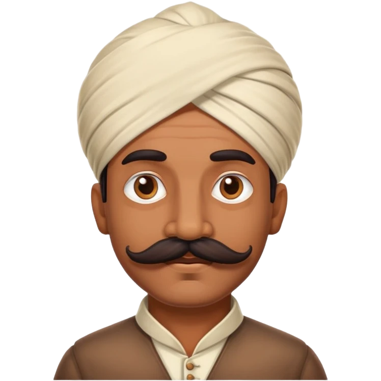 Indian man with moustache  emoji