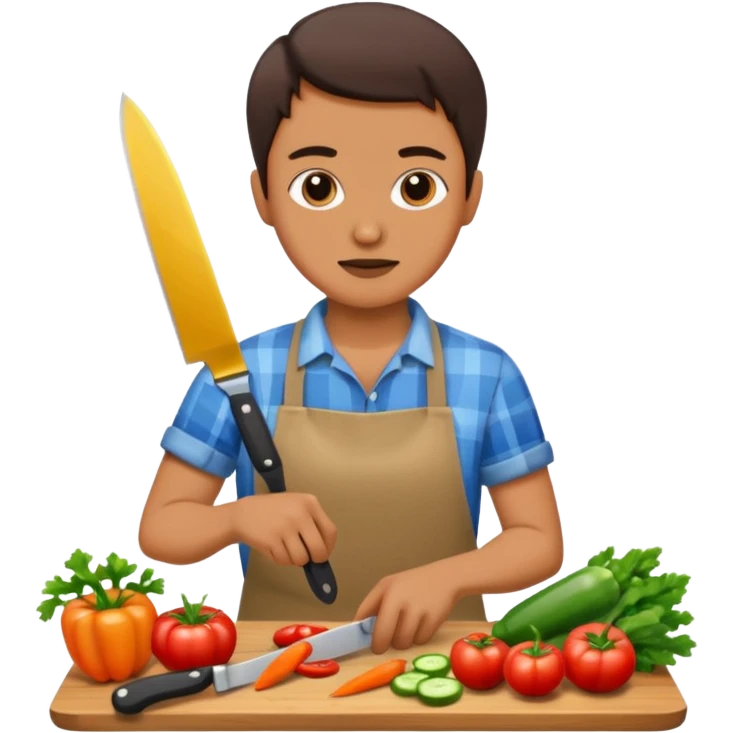 knife chopping vegetables emoji