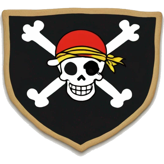 One piece pirates flag emoji
