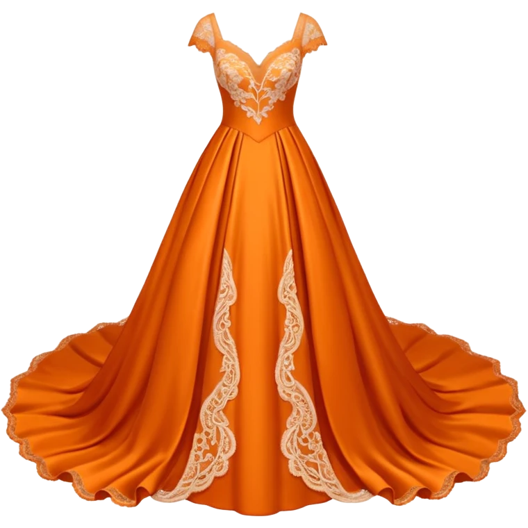 orange wedding dress emoji