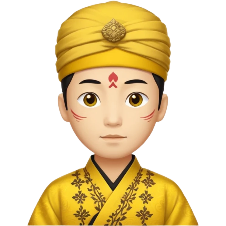 Un hombre de china asiática con ojos asiaticos y ropa de asiática el personaje tiene que ser de piel amarilla emoji