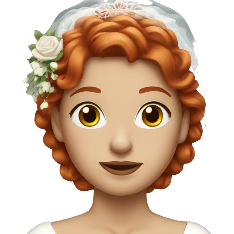 Red head bride emoji