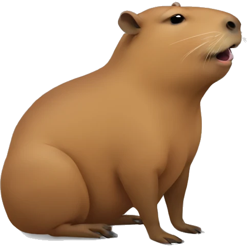 Capybara smoking emoji