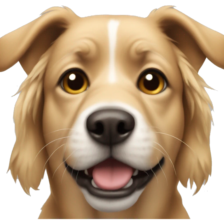 Dog make freaky face  emoji