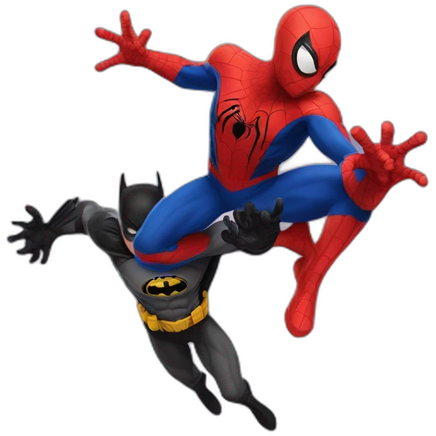 spider man and batman hughing emoji