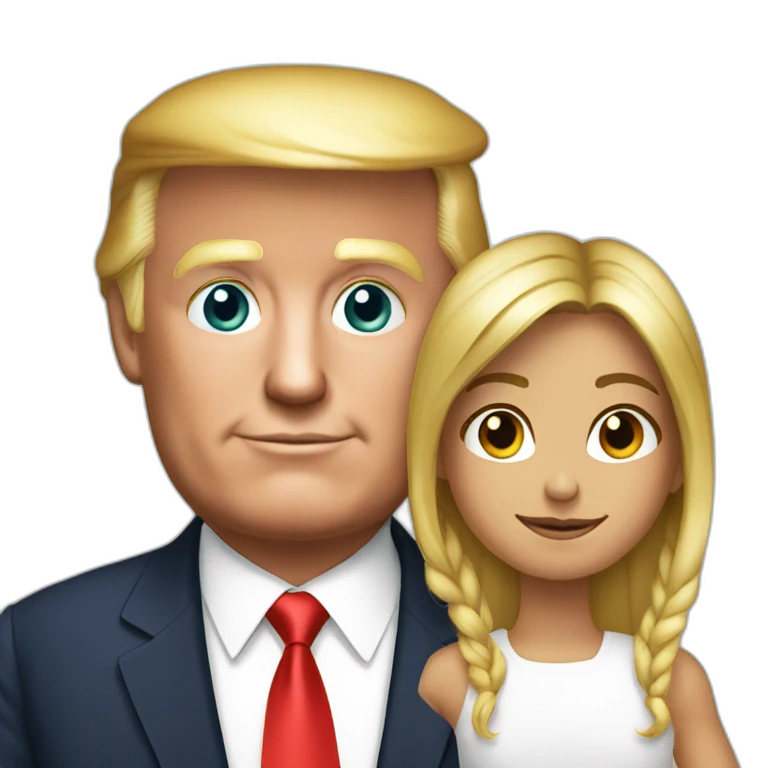 Trump avec une fille emoji