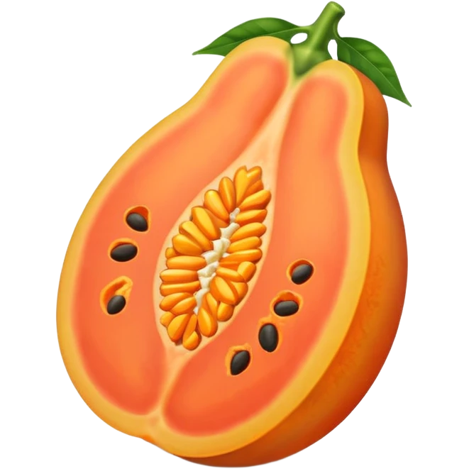 a full Papaya without any opening  emoji