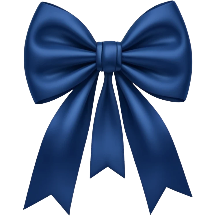 Navy blue bow emoji