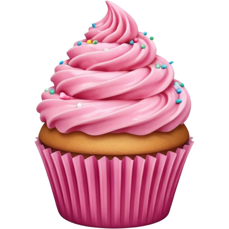 Cupcake with pink icing emoji