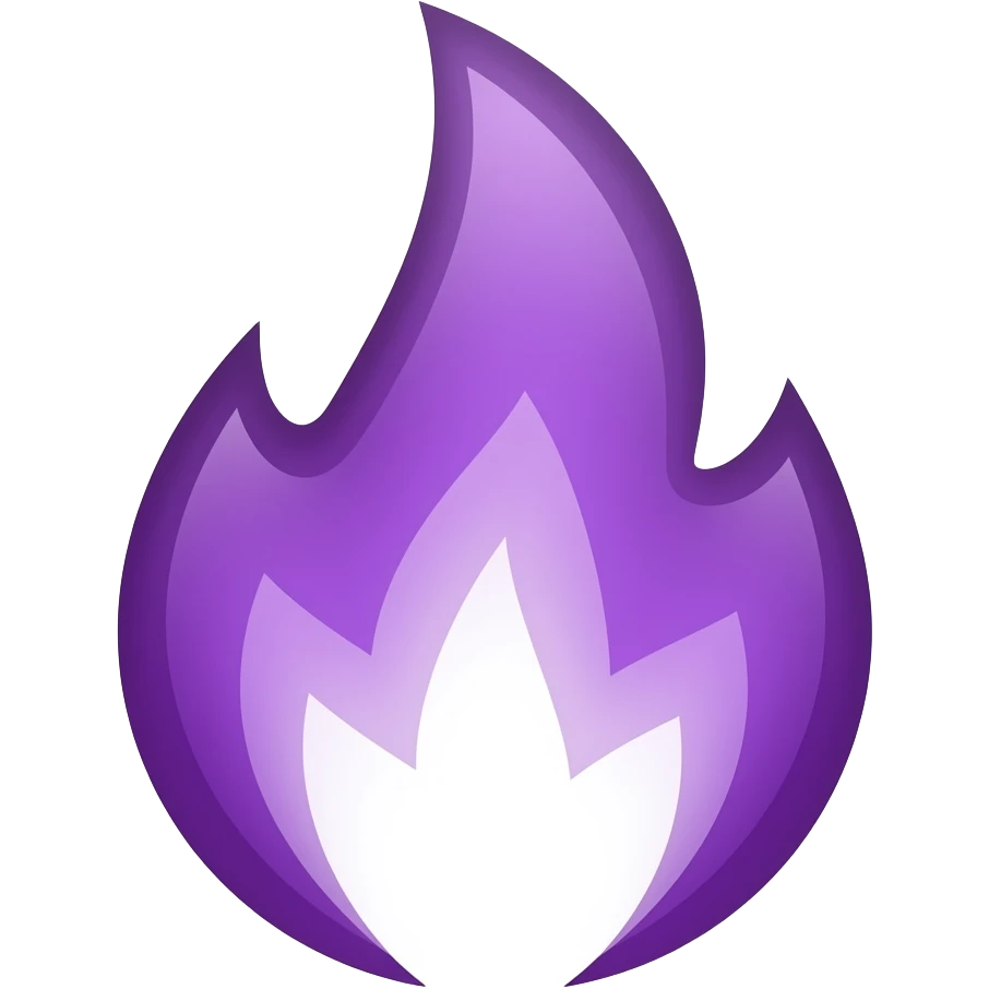 Puedes crear un emoji de un fuego morado como el de la racha de tik Tok emoji