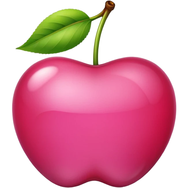 Pink cherry emoji