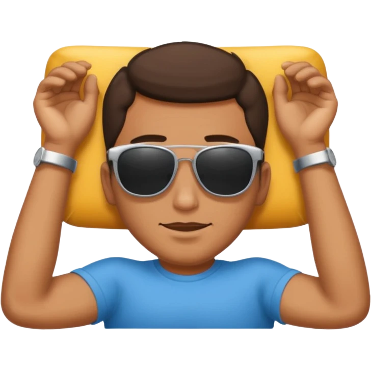 Um homem deitado emoji
