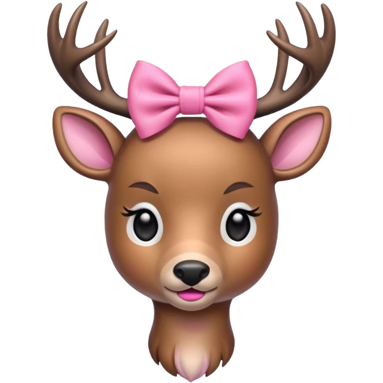  deer with pink bow emoji