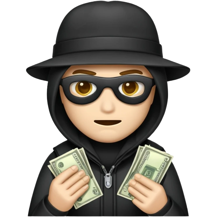robber with money emojicreated using Al. Copy and paste robber with monev emoii to use or share on Discord and Slack. emoji