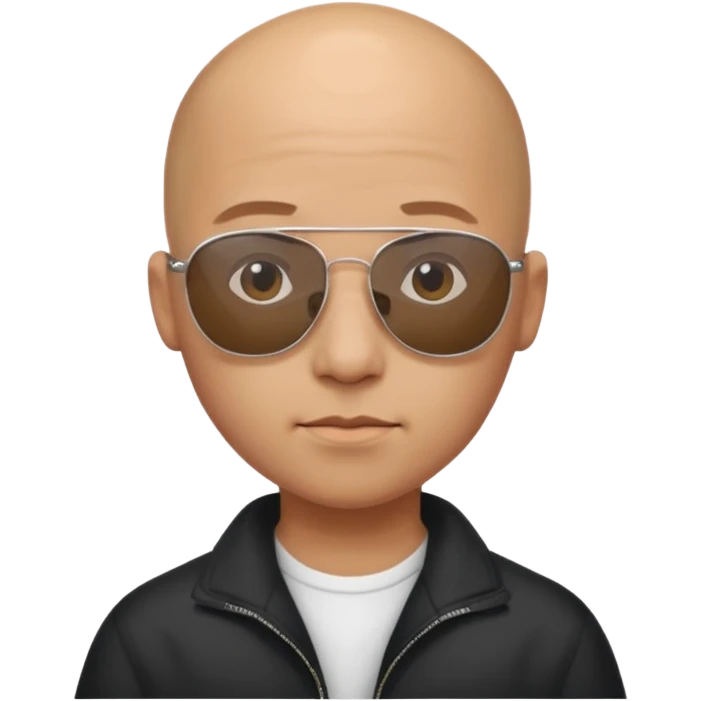 bald boy in sunglasses emoji