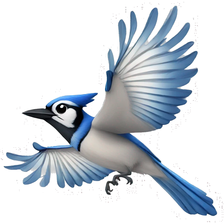 flying blue jay emoji