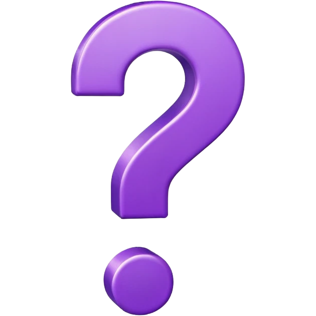 purple question mark emoji