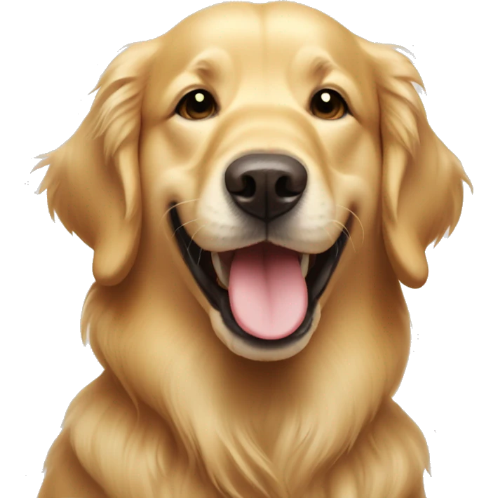 Golden retriver smiling happy emoji