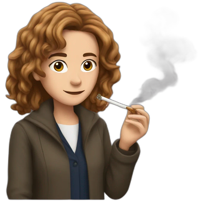 Hermione smoking herbs emoji