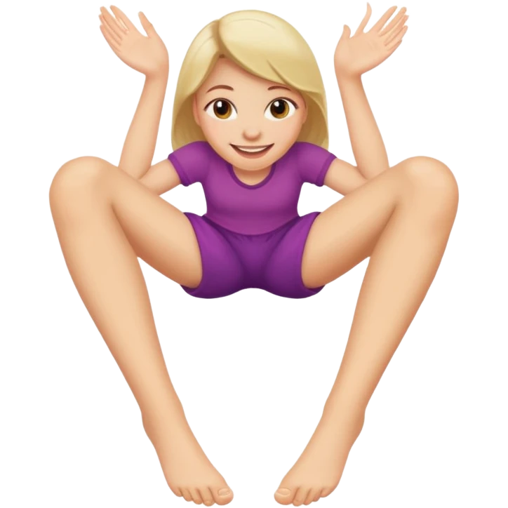 Face between 1 girls legs emoji