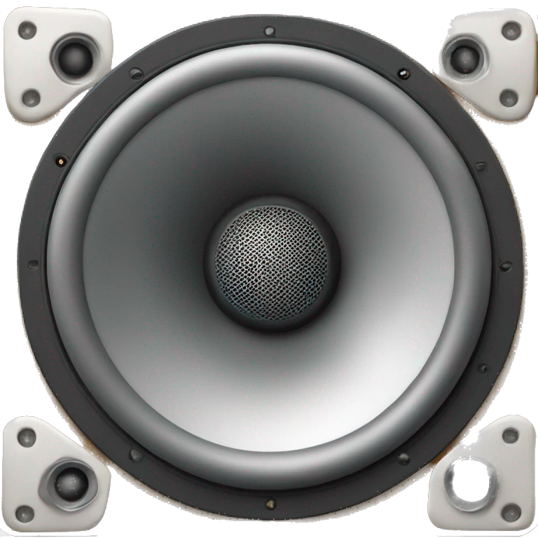 A loudspeaker with a smiley face on it emoji