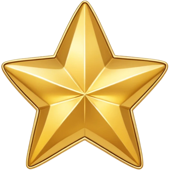 golden trinket star shape, central empty space, details in border, golden emoji