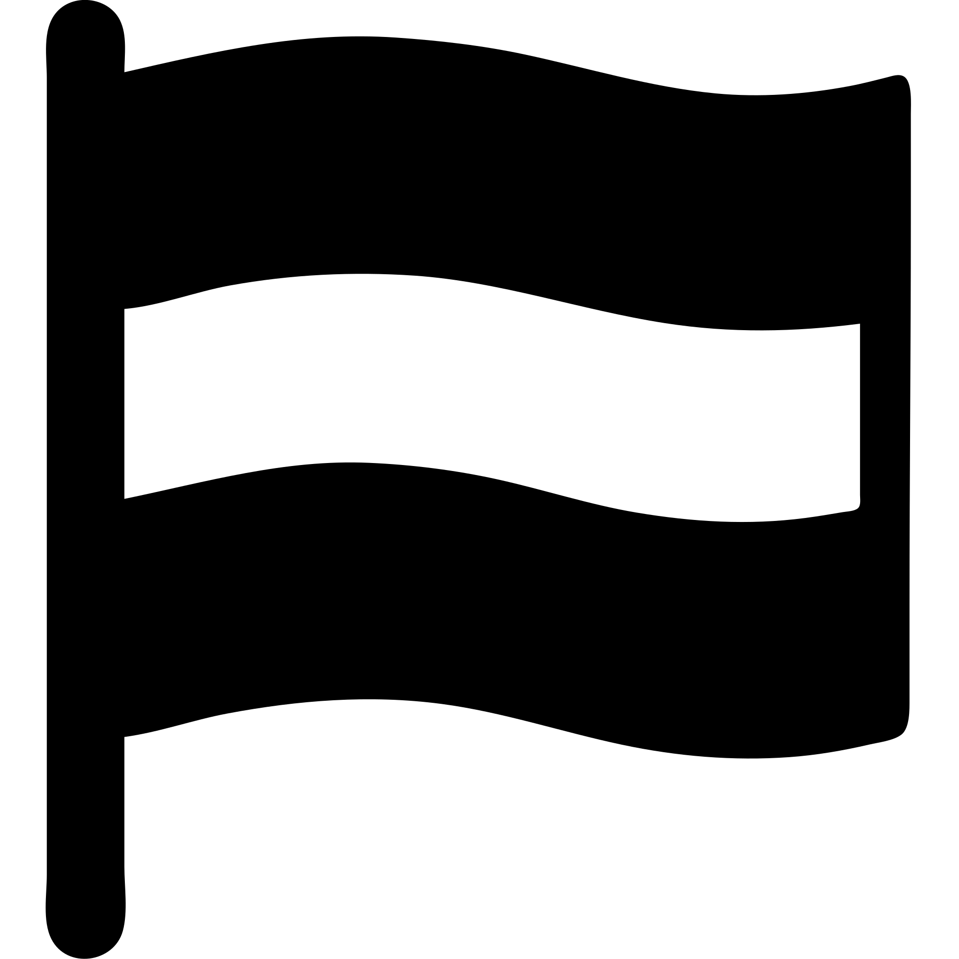 minimal icon of a tricolor flag with three horizontal stripes: black on top, white in the middle, blue on the bottom emoji