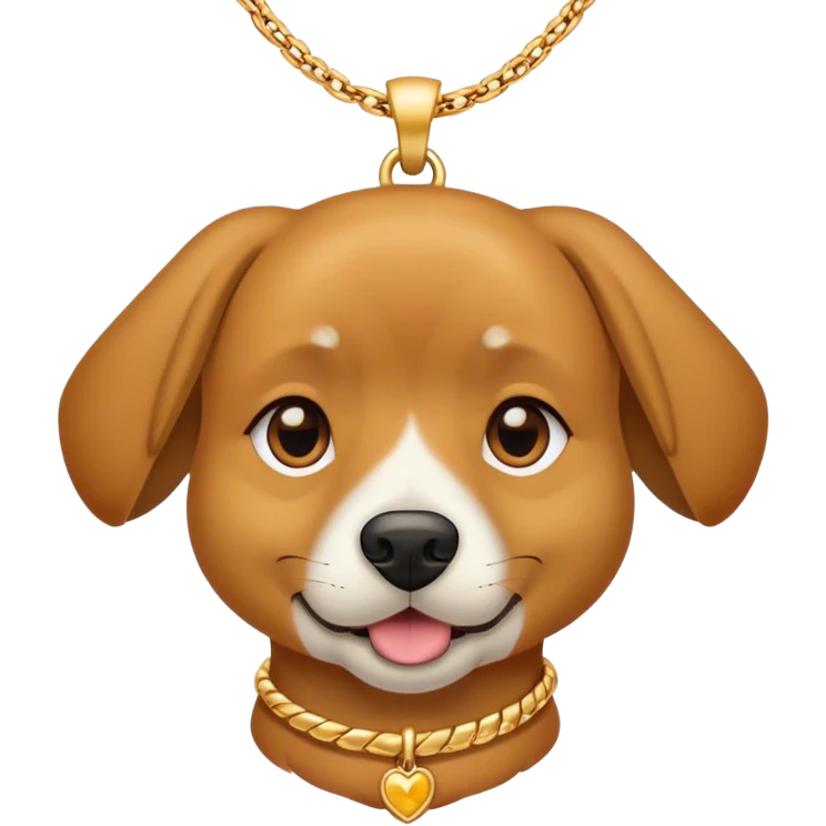 dog wear bwcklace emoji
