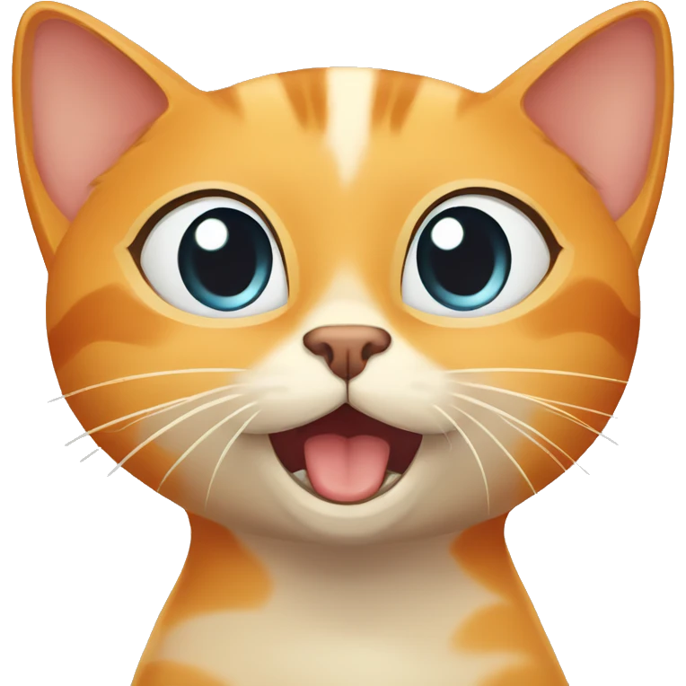 Orange cat and Siamese cat begging  for something  emoji