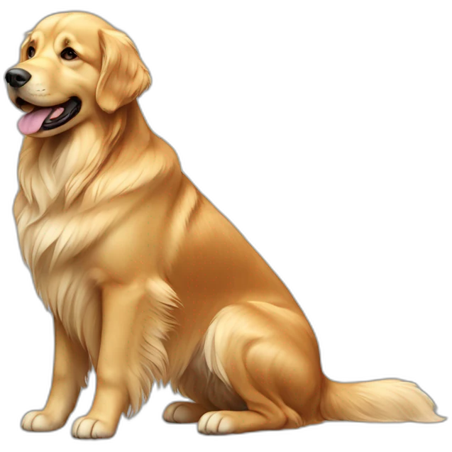 Dog Canine Golden Retriever Full-height emoji