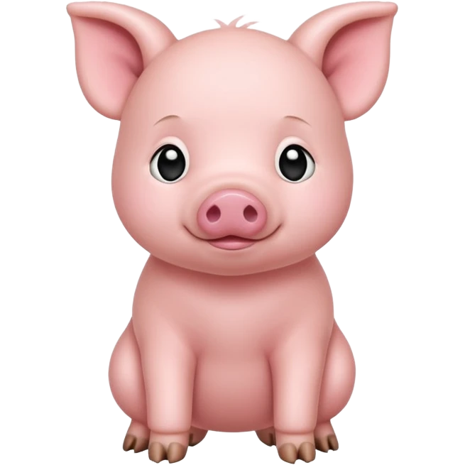 full body of baby pig emoji
