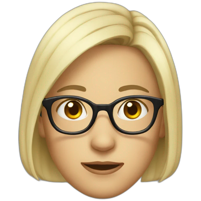 Magda with glasses emoji