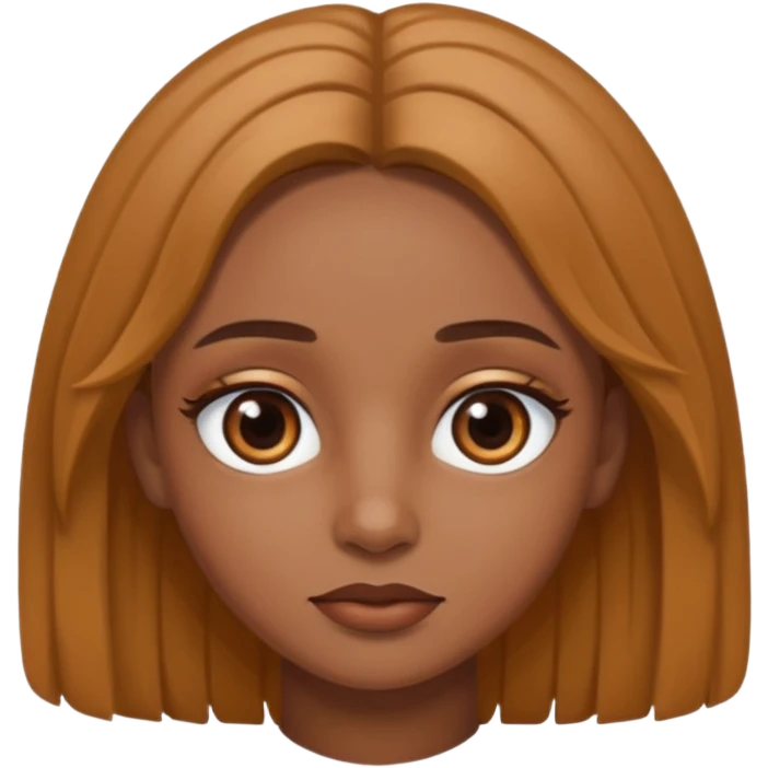 branca, olhos hazel, franjnha, pequenas sardas, cabelo castanho escuro, cabelo medio  emoji