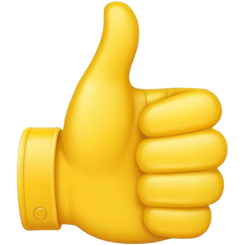 thumbs up emoji, positive and bold emoji