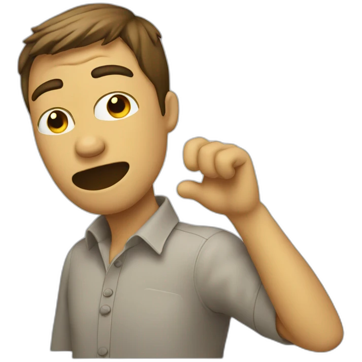 homme qui fait un dab emoji