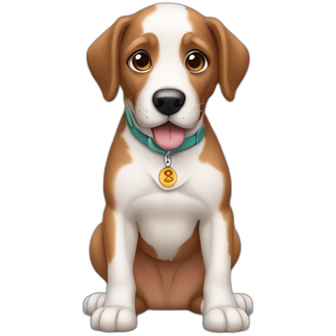 Humana con perro bebé  emoji
